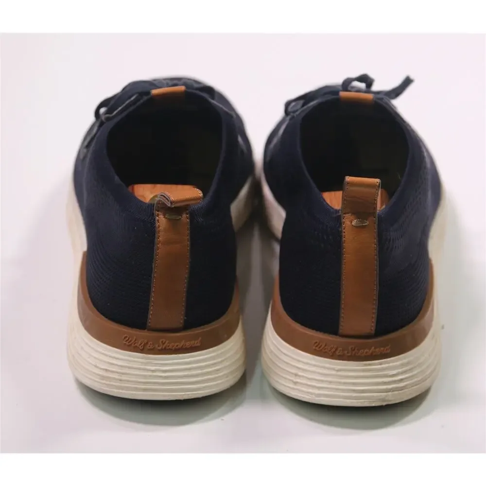 Wolf & Sheppard Swift Knit Navy Blue Derby Casual Dress Shoes Men's 13